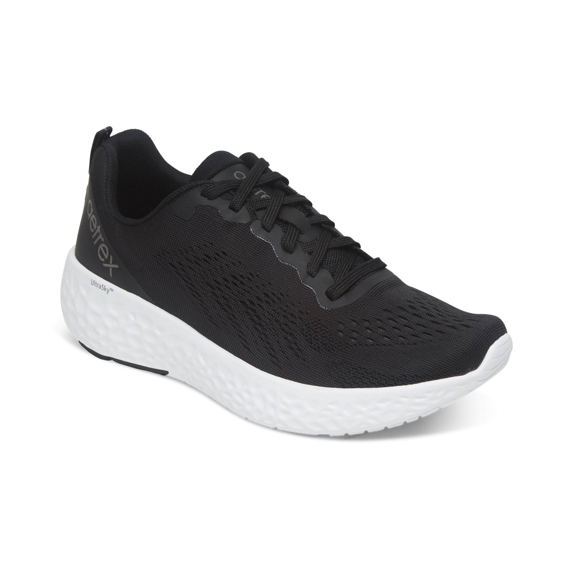 Black Aetrex Danika arch support sneaker