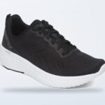 Black Aetrex Danika arch support sneaker shown from the side