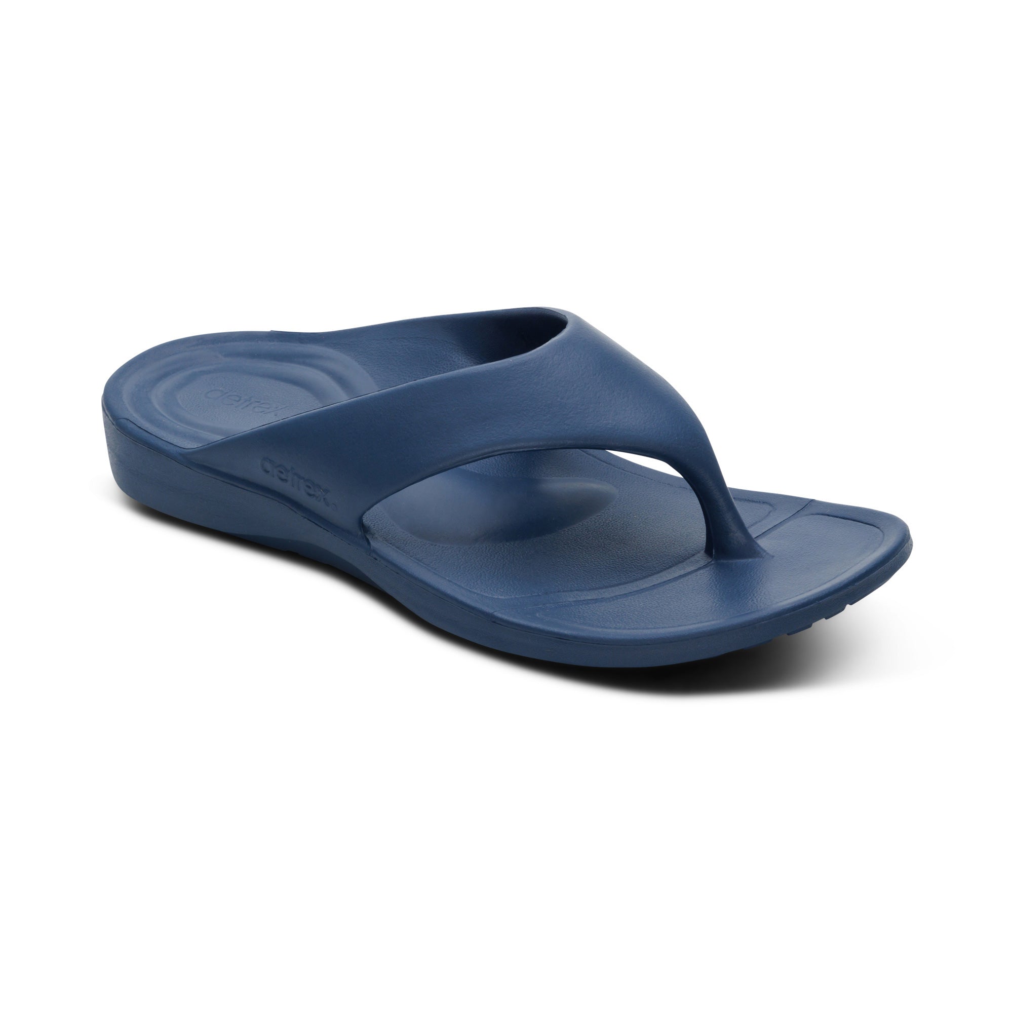 Aetrex Maui blue mens orthotic flips
