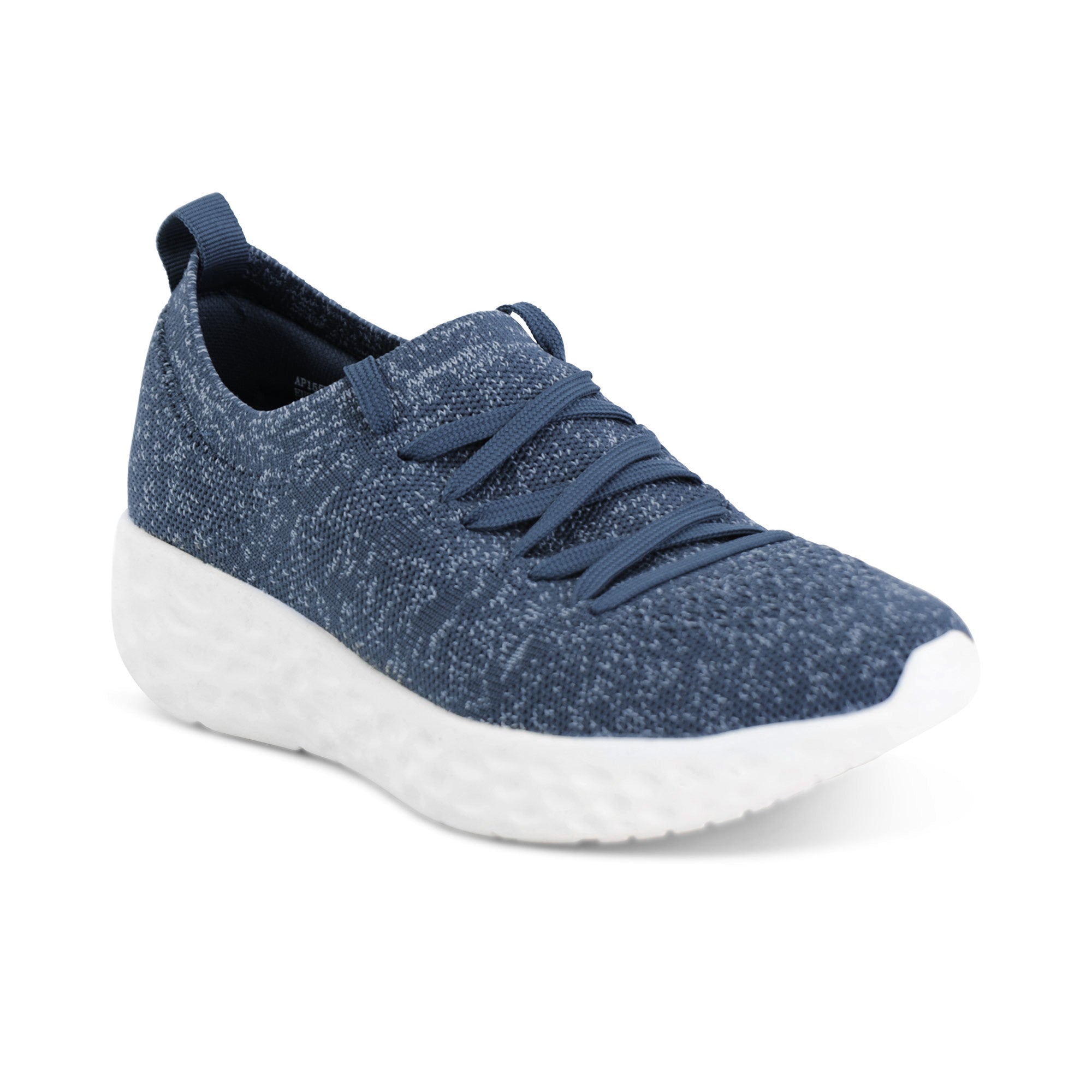 Navy Aetrex Sadie stretch knit arch support sneaker