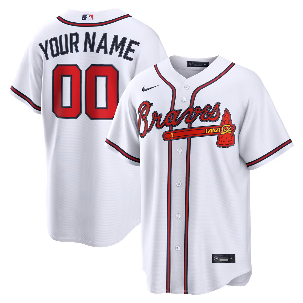 Atlanta Braves Nike white home replica jersey