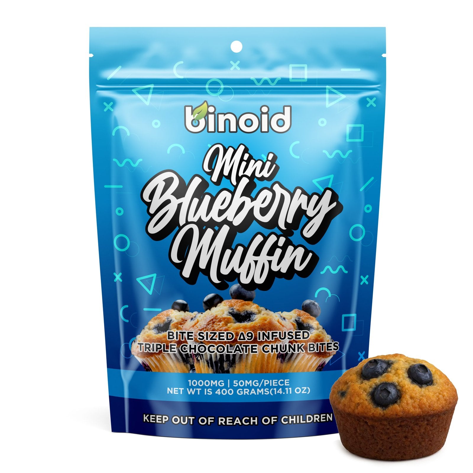 Binoid Delta-9 Mini Blueberry Muffin Bites package