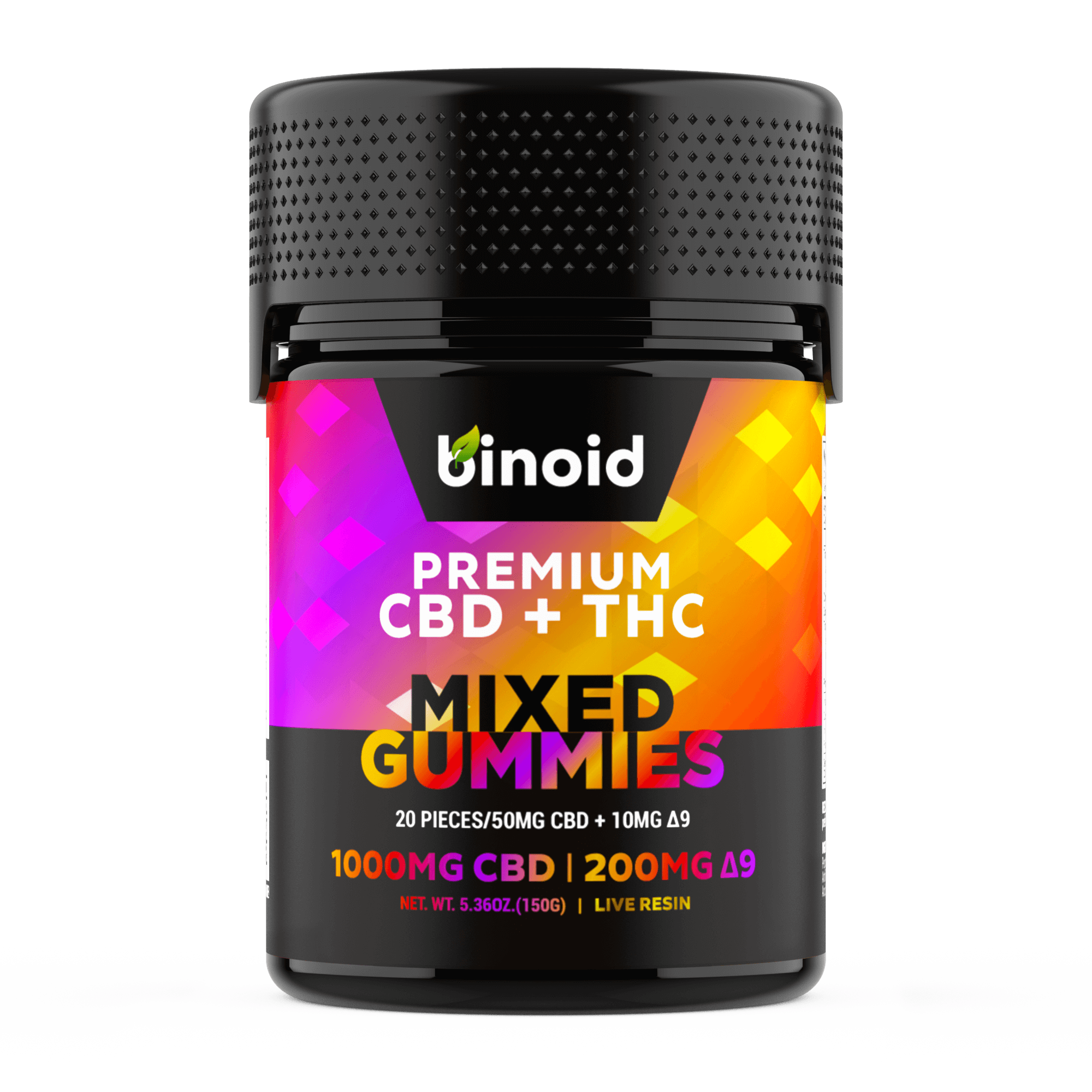 Binoid CBD Delta 9 THC Gummies bottle