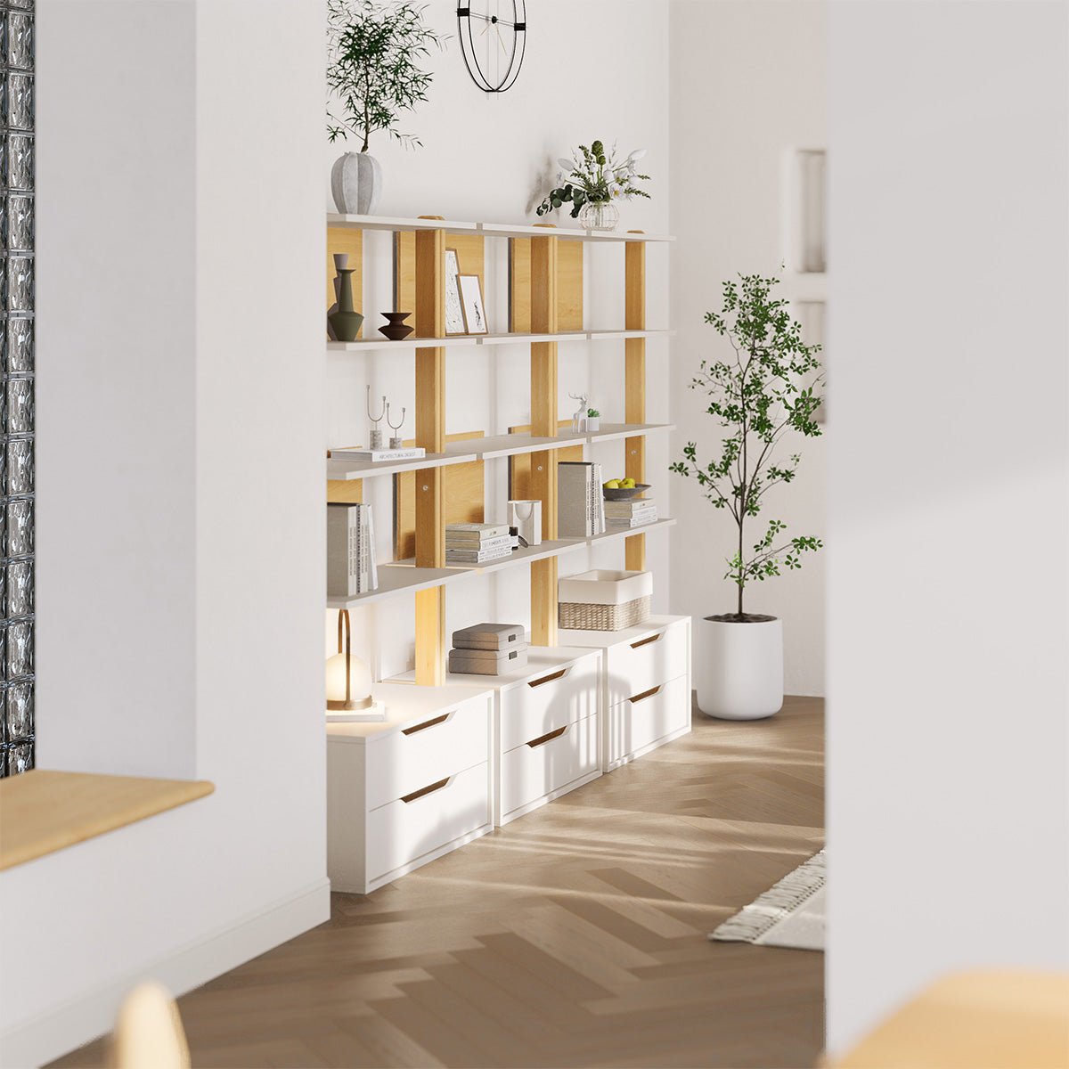 Boori Modular 2 Drawer Bookshelf in a room