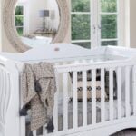 Boori Sleigh Royale cot bed in a nursery setting