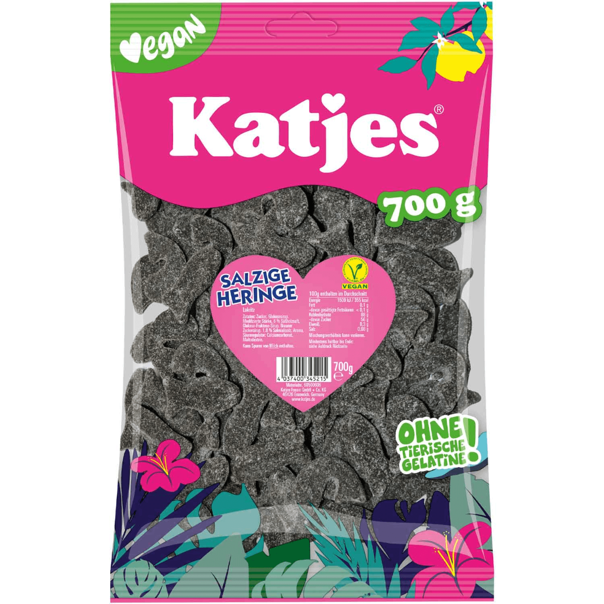Katjes Salzige Heringe w opakowaniu 700 g