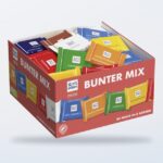 Ritter Sport Mini Display Schokoladenmix na jasnym tle