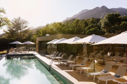 Club Med mountain resort pool terrace