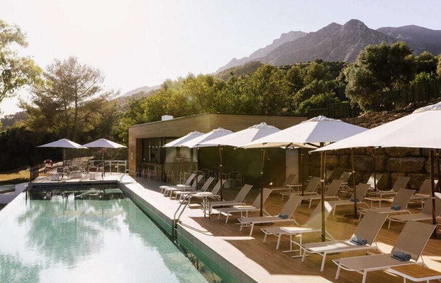 Club Med mountain resort pool terrace