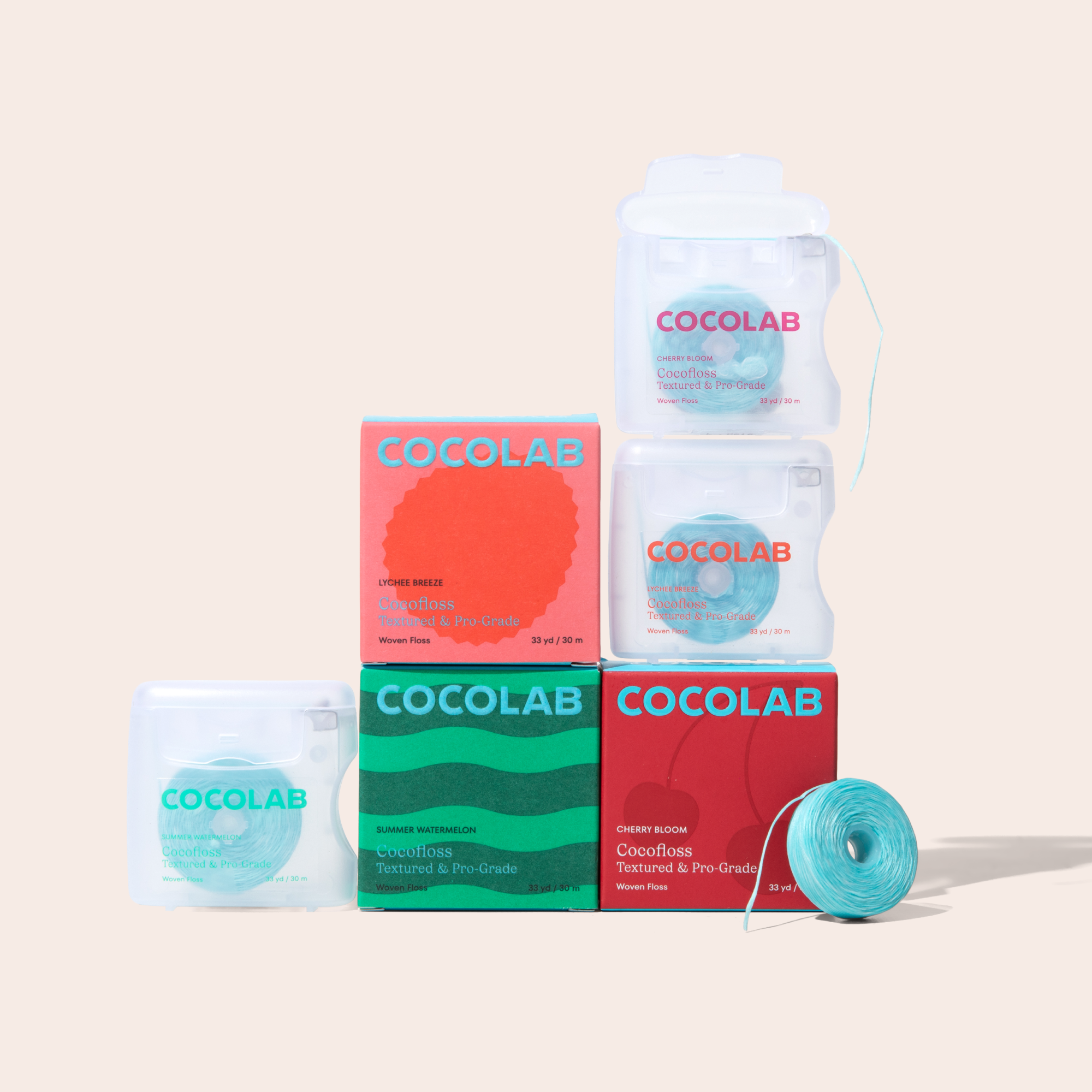 Cocofloss Vanilla Bean floss close product view