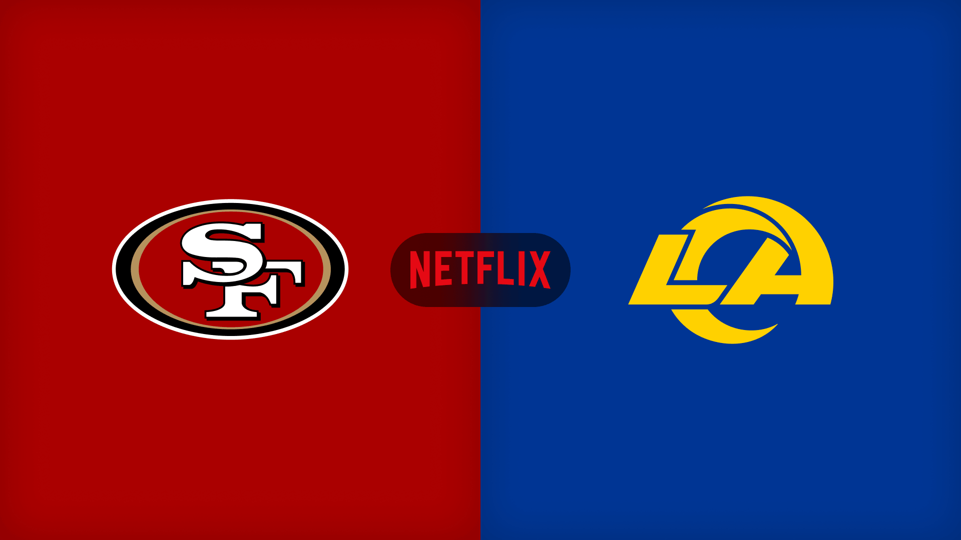 NFL 49ers versus Rams event artwork for Cosm