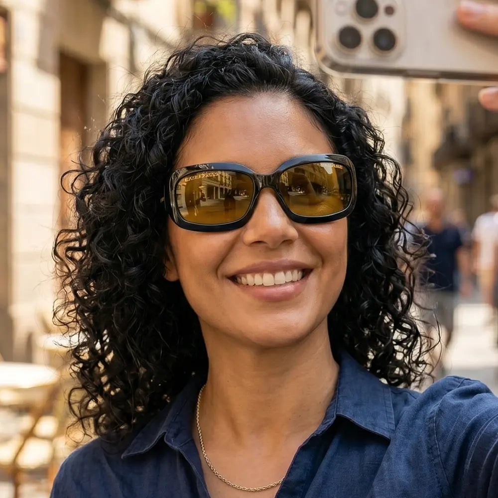 Lentes EagleEyes Gemstone Black en una escena de estilo