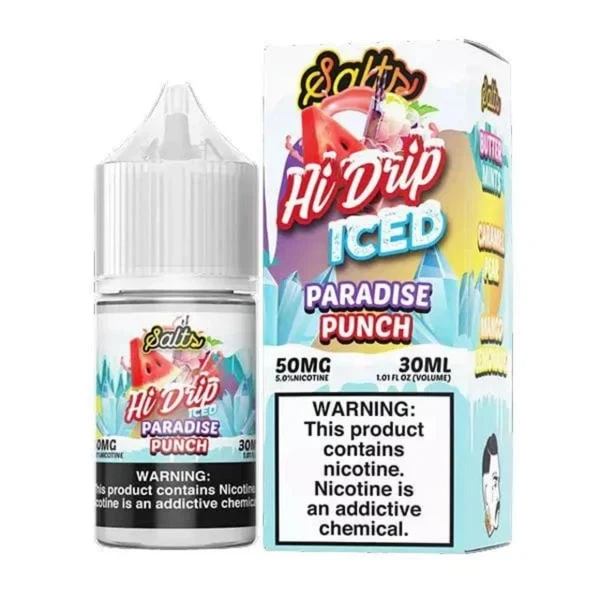 Hi Drip Salts Iced Paradise Punch 30ml e-juice bottle