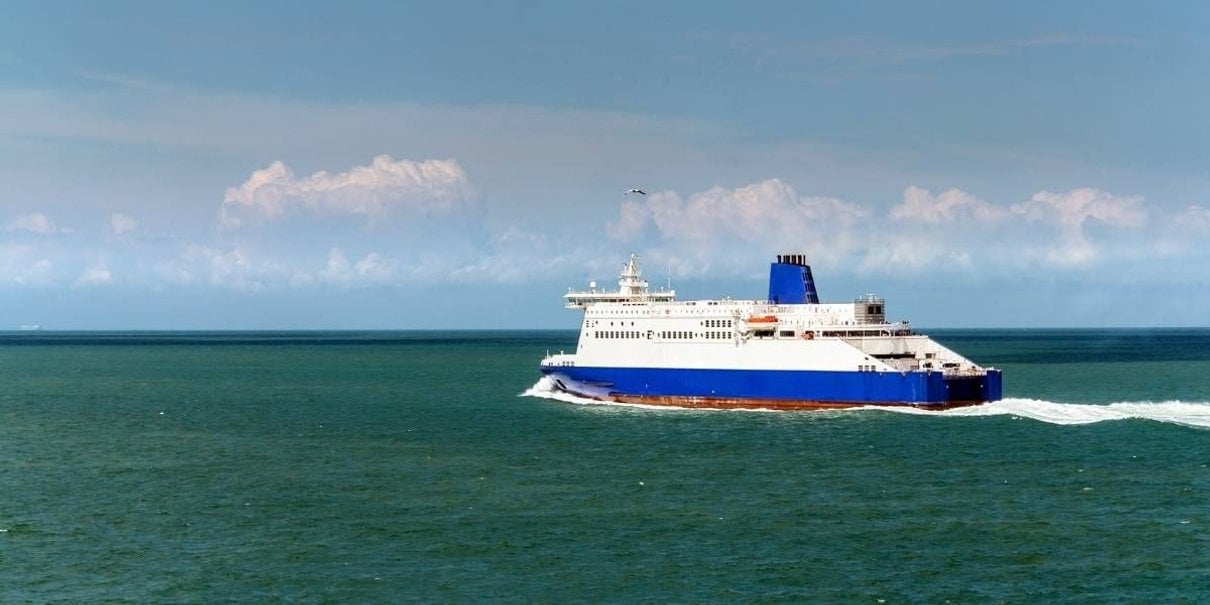 Passenger ferry crossing the English Channel