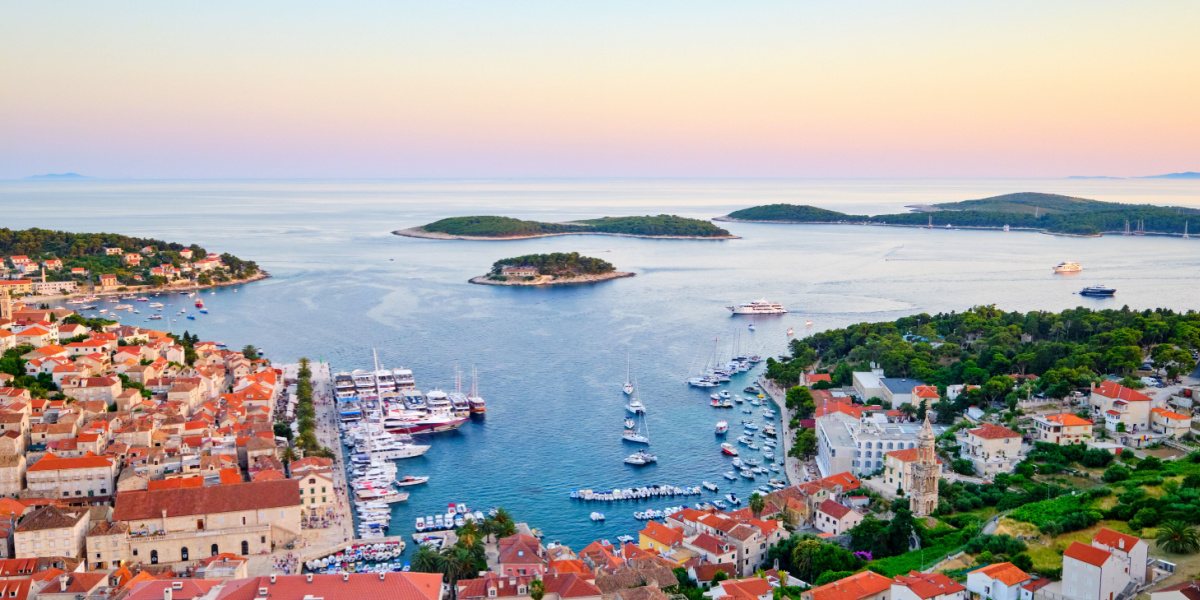 Ferries in Hvar port town