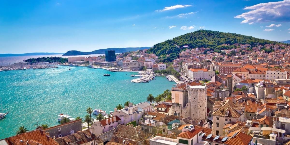 Split waterfront and the Adriatic coast