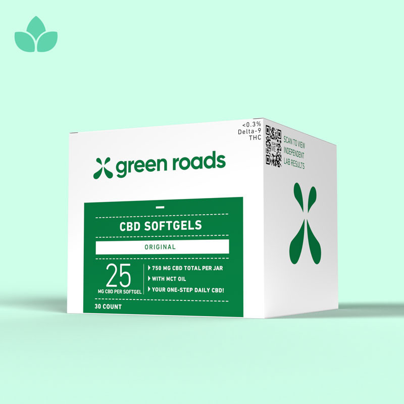 Green Roads CBD Softgels 750mg box
