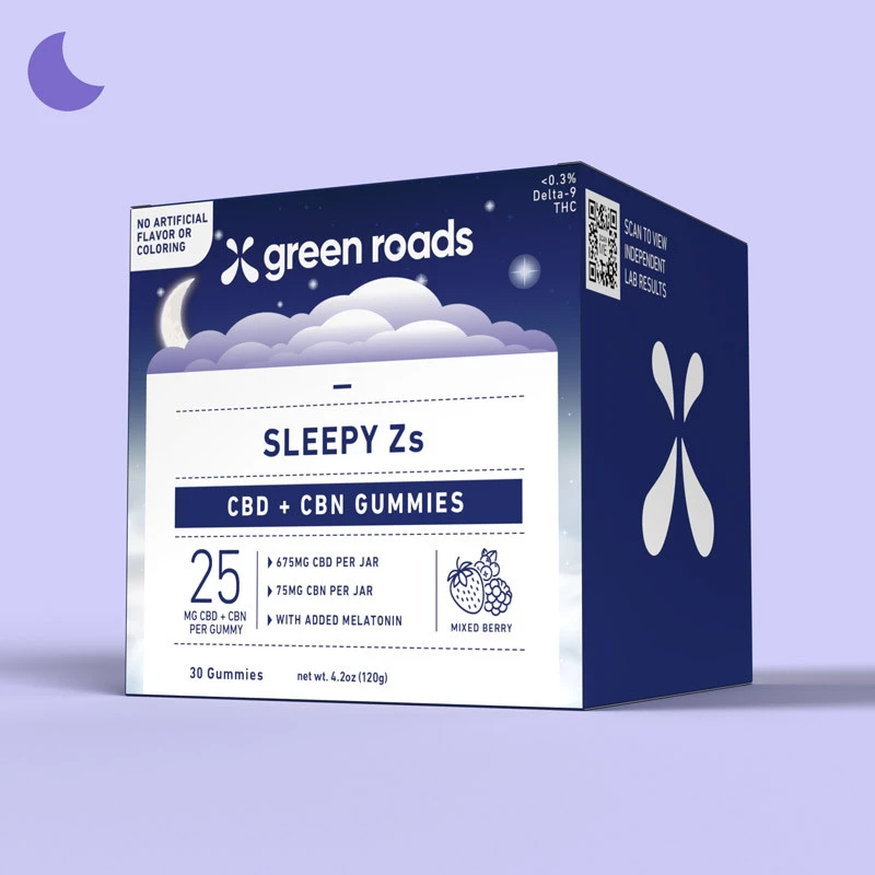 Green Roads Sleepy Zs CBD and CBN gummies box