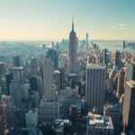 Uitzicht op de skyline van New York voor een reis met US dollars
