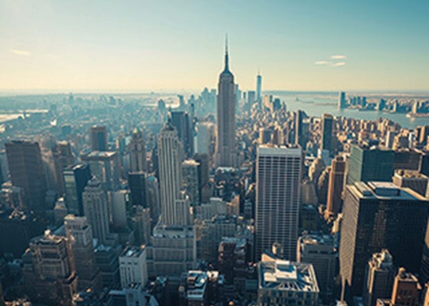 Uitzicht op de skyline van New York voor een reis met US dollars