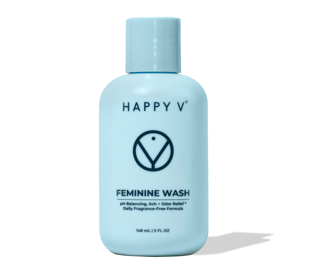 Happy V fragrance-free Feminine Wash bottle