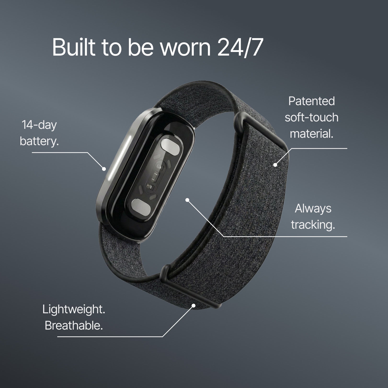 Fitnessband als Produktaufnahme