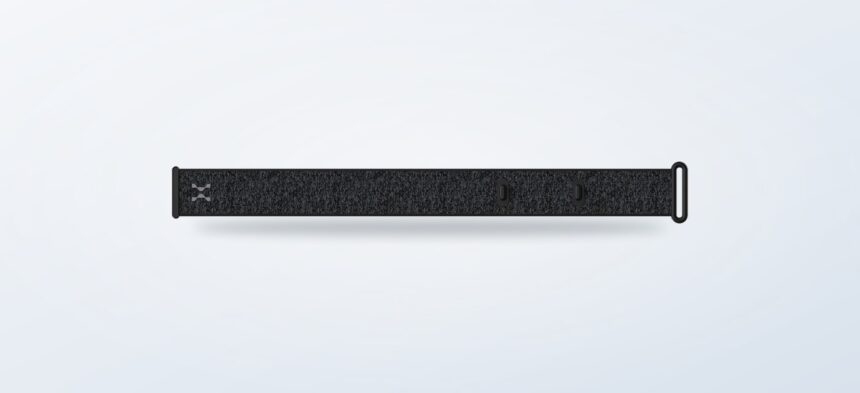 Charcoal HumeWeave strap shown from the front