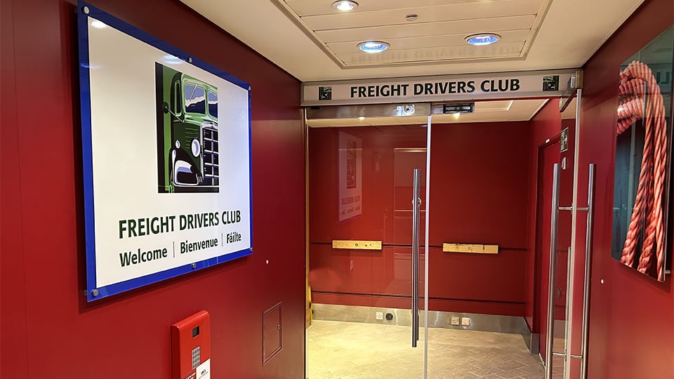 Freight driver facility aboard an Irish Ferries ship