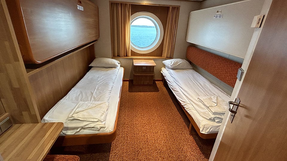 Passenger cabin aboard an Irish Ferries ship