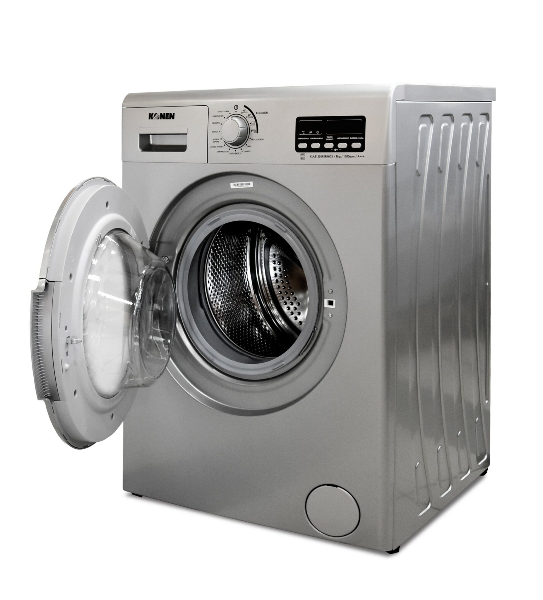 Lavadora KONEN KLA812SUPERINOX de acero inoxidable