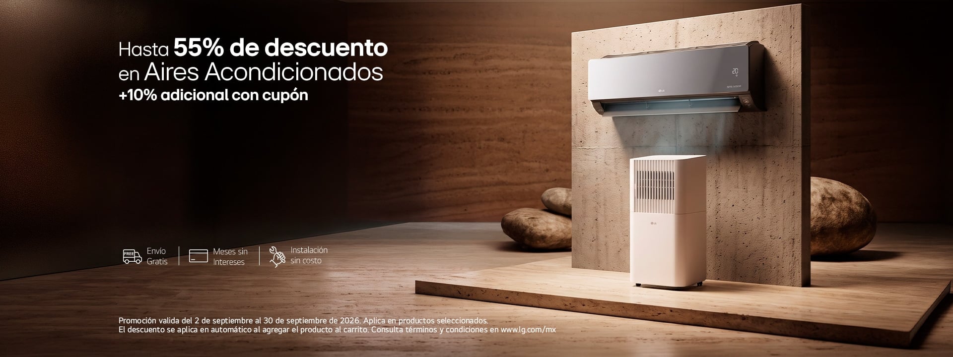 Aire acondicionado LG en una promoción de temporada