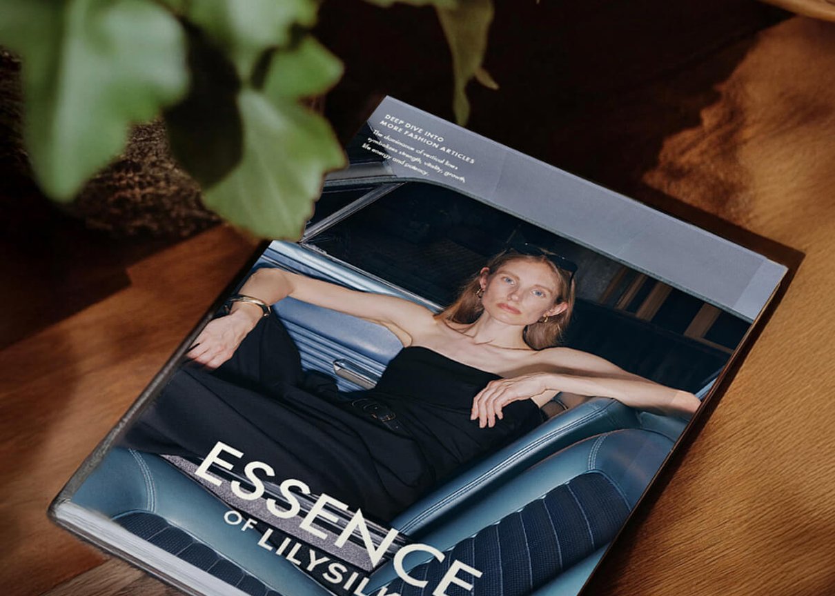 Lilysilk magazine on a table