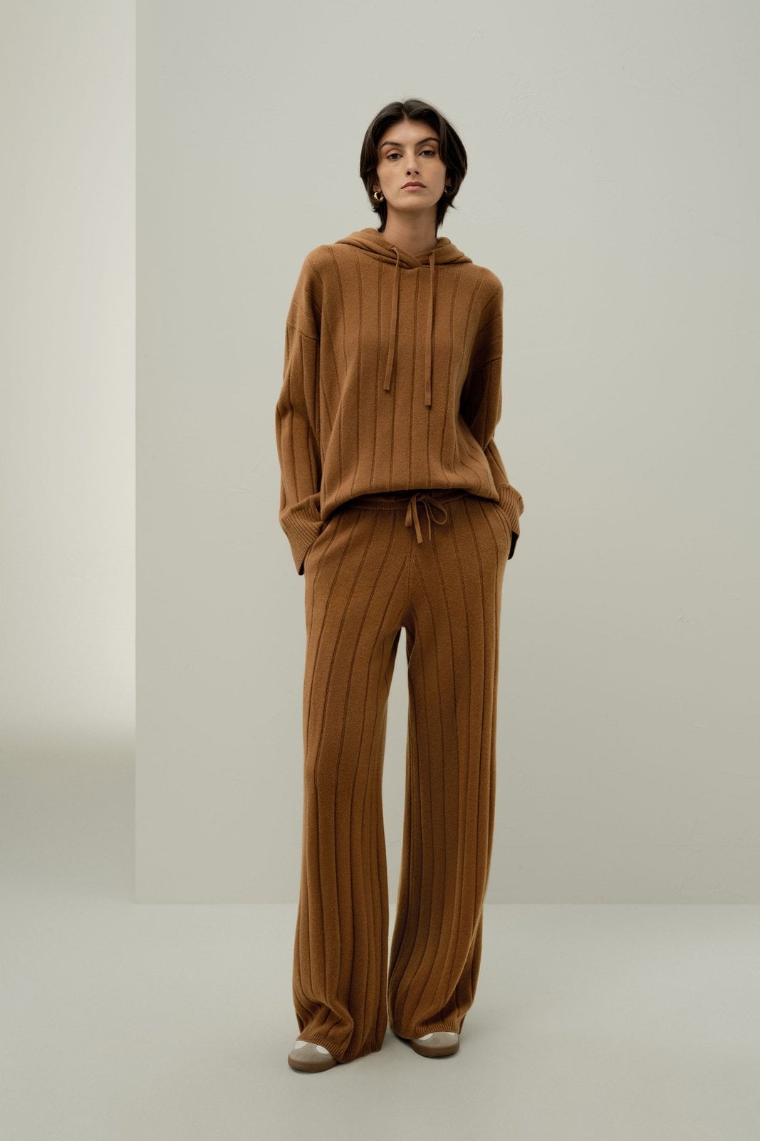 Ribbed Wide-Leg Pants by Lilysilk