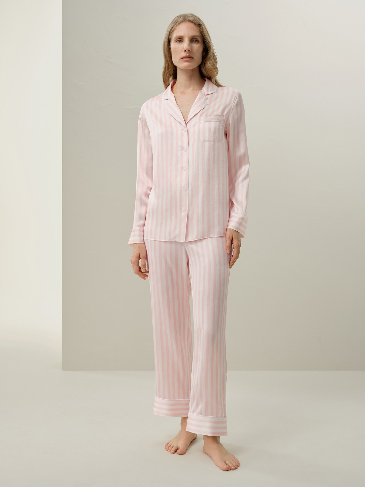 Ensemble de pyjama rayé en charmeuse de soie Lilysilk