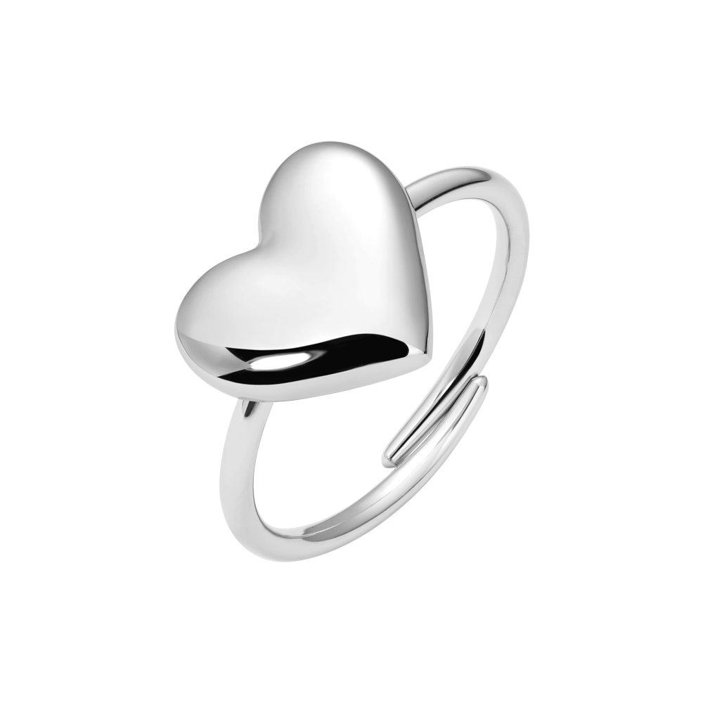 Anello da donna in acciaio con cuore