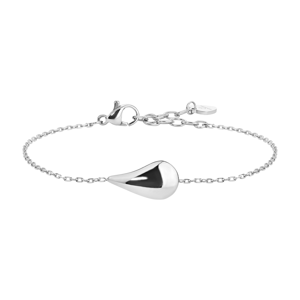Bracciale da donna in acciaio con goccia