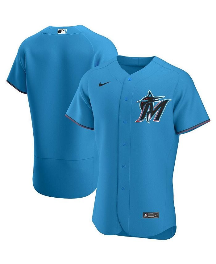 Blue Miami Marlins alternate authentic jersey shown as a single product