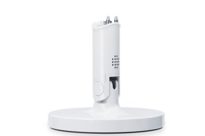Nanit Flex Stand shown as a single portable monitor accessory