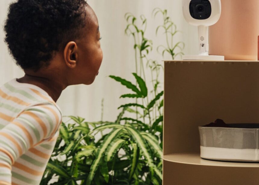 Nanit Flex Stand with camera in a nursery