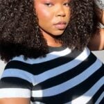 QVR 4C Edges kinky curly short bob wig with lace front