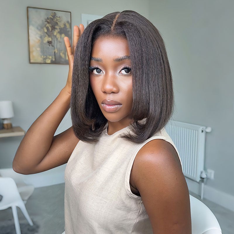 QVR 4C Edges Yaki straight short bob wig