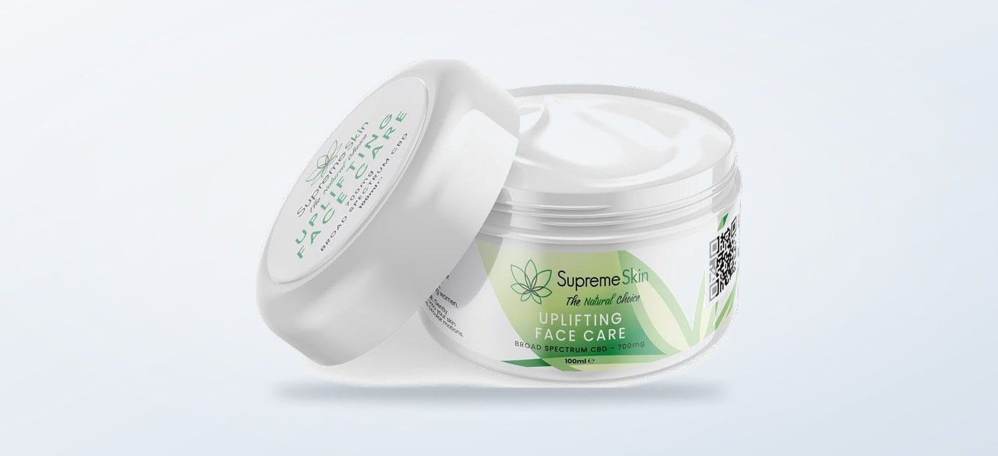 SupremeCBD CBD Uplifting Face Cream 100ml product jar