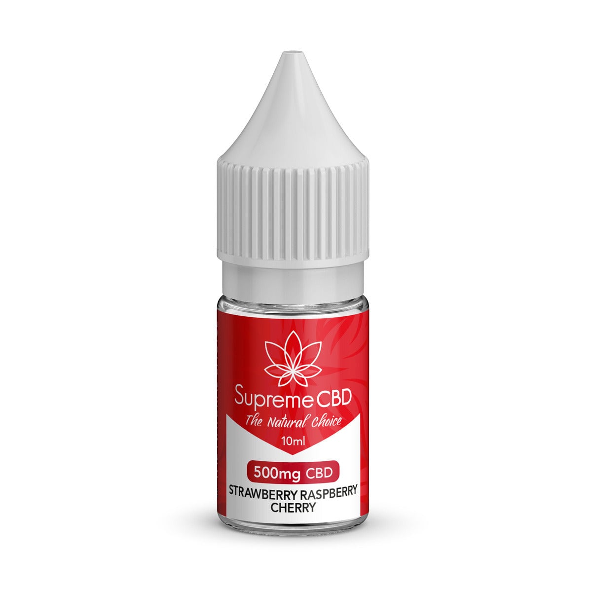 SupremeCBD Strawberry Raspberry Cherry CBD Vape Juice 10ml bottle