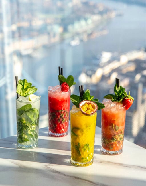 Cocktails at The View from The Shard bar