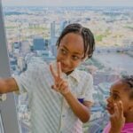 Family enjoying the view from The Shard
