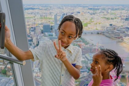Family enjoying the view from The Shard