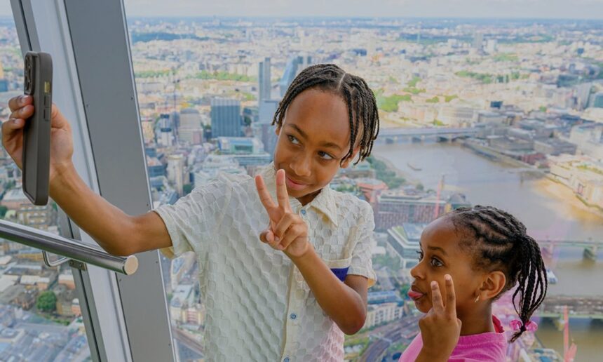 Family enjoying the view from The Shard