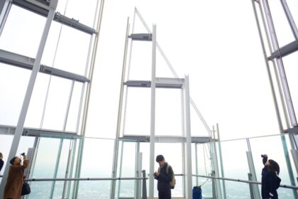 Visitors enjoying the open-air Skydeck at The View from The Shard