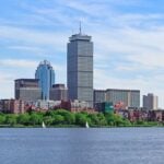 Boston skyline across the river