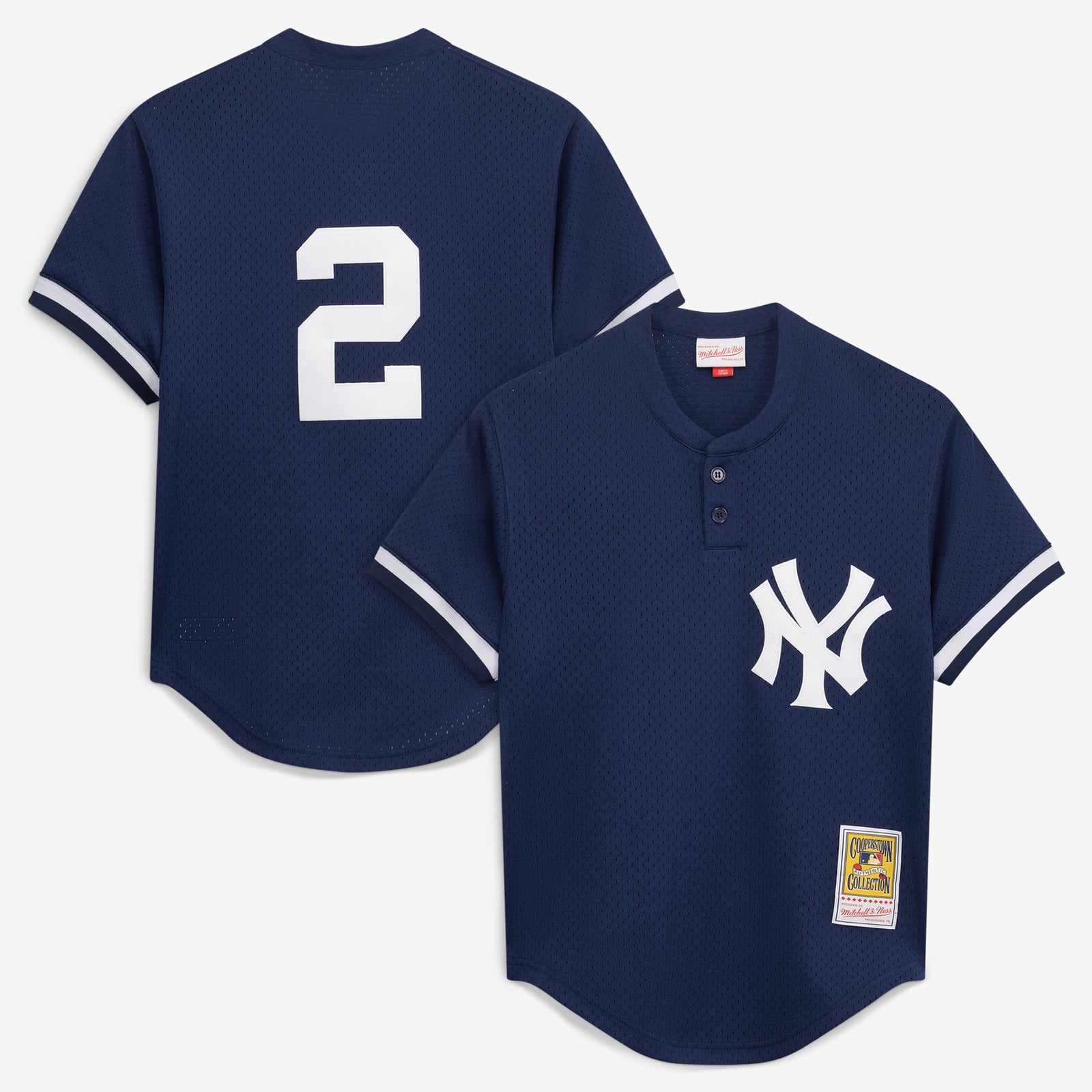 Navy Mitchell and Ness Derek Jeter New York Yankees batting practice jersey